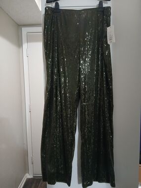 a new day Green Sequin Wide-Leg Pants